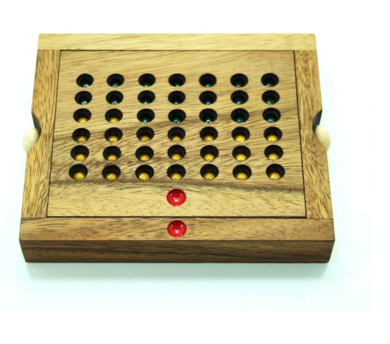 Connect Four Wooden Board GameGroup GameBoard game IQ Game Etsy