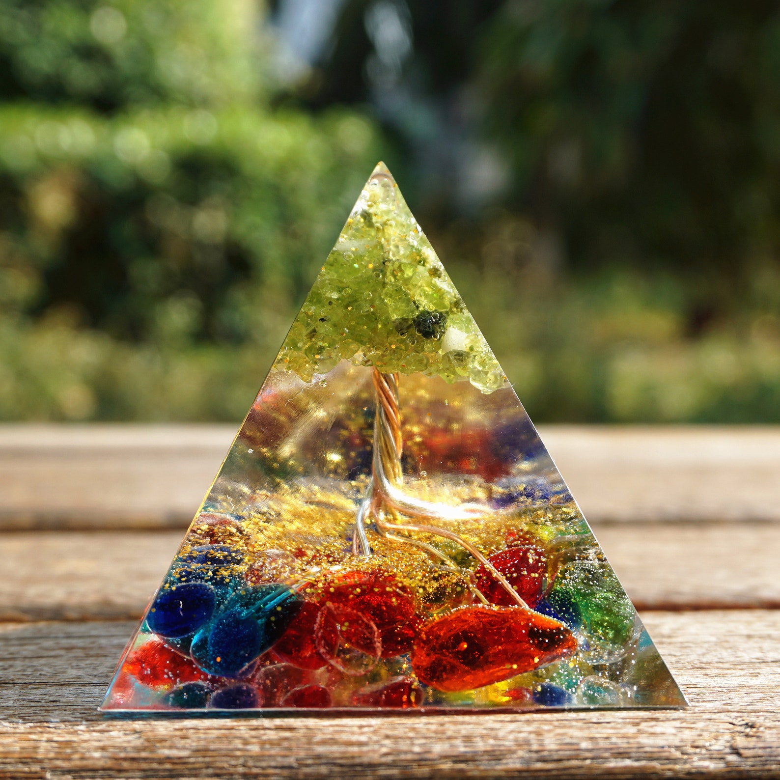Orgonite Pyramid Tree of Life Energy Chakra Reiki Meditaiton Etsy