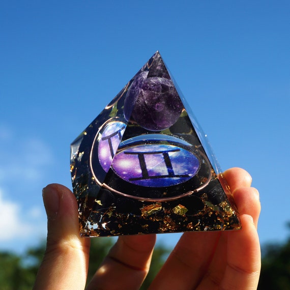 Amethyst Crystal Sphere Orgonite Pyramid Obsidian Chakra Energy