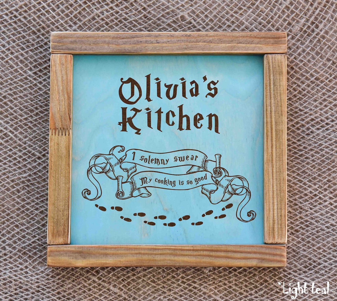 Harry potter kitchen decor Personalized harry potter signs Etsy