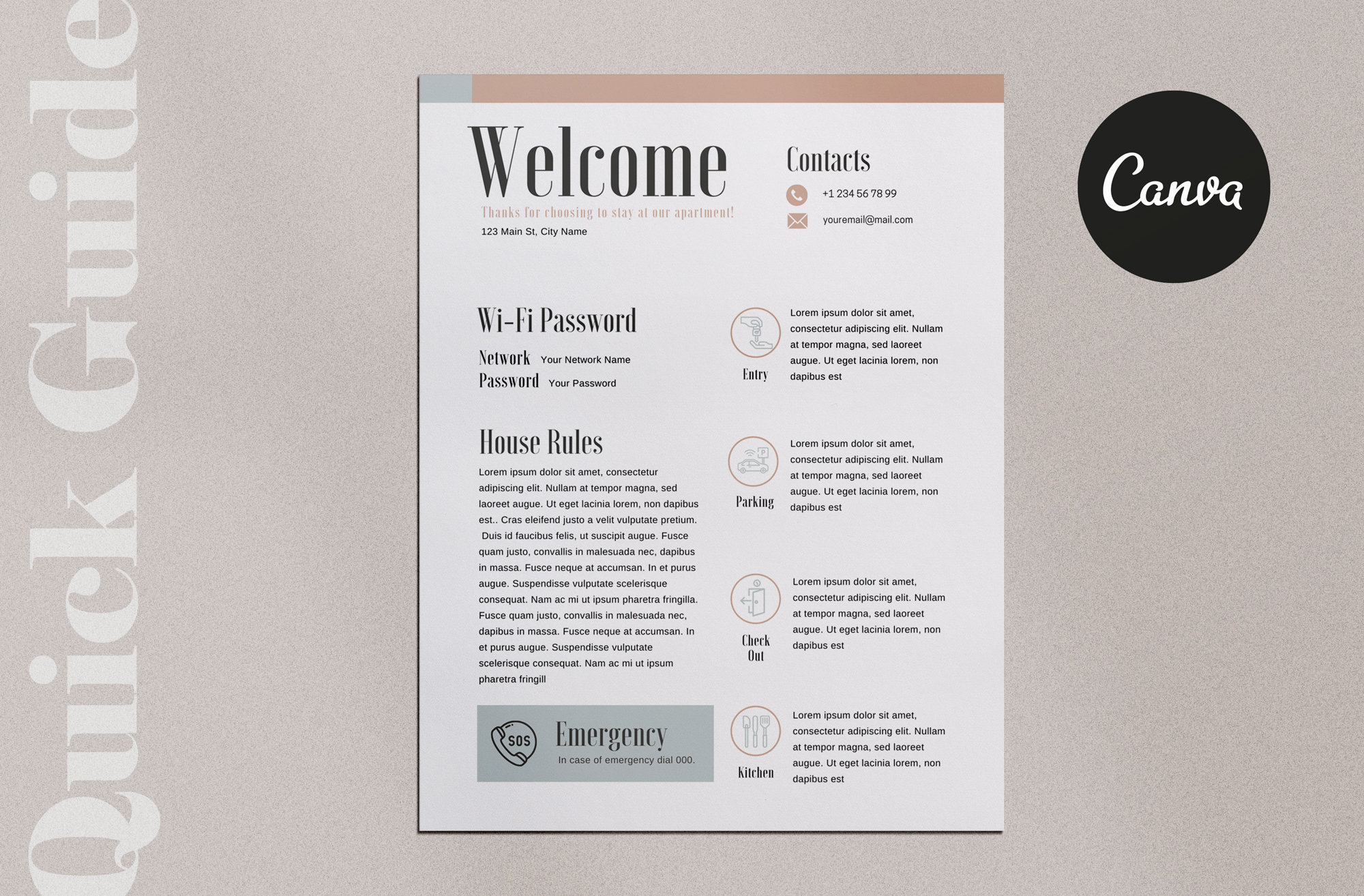 Template For Airbnb House Manual Printable Word Searches