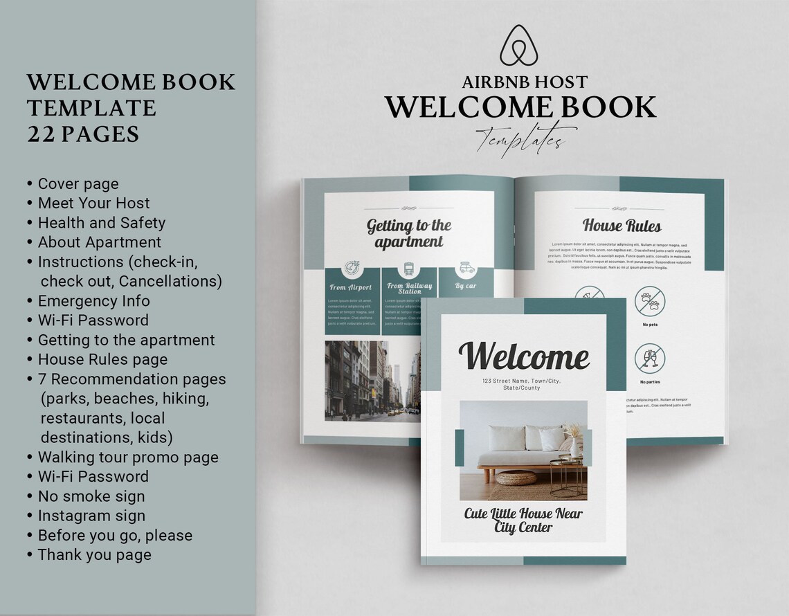 airbnb guest book template free