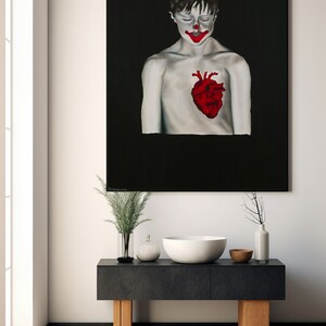 fine Artwork print ,Unusual Art Print, Creepy Wall Art, Surrealism Oil Art Painting Original on Canvas Print, Weird Wall Art,Dark Aesthetics