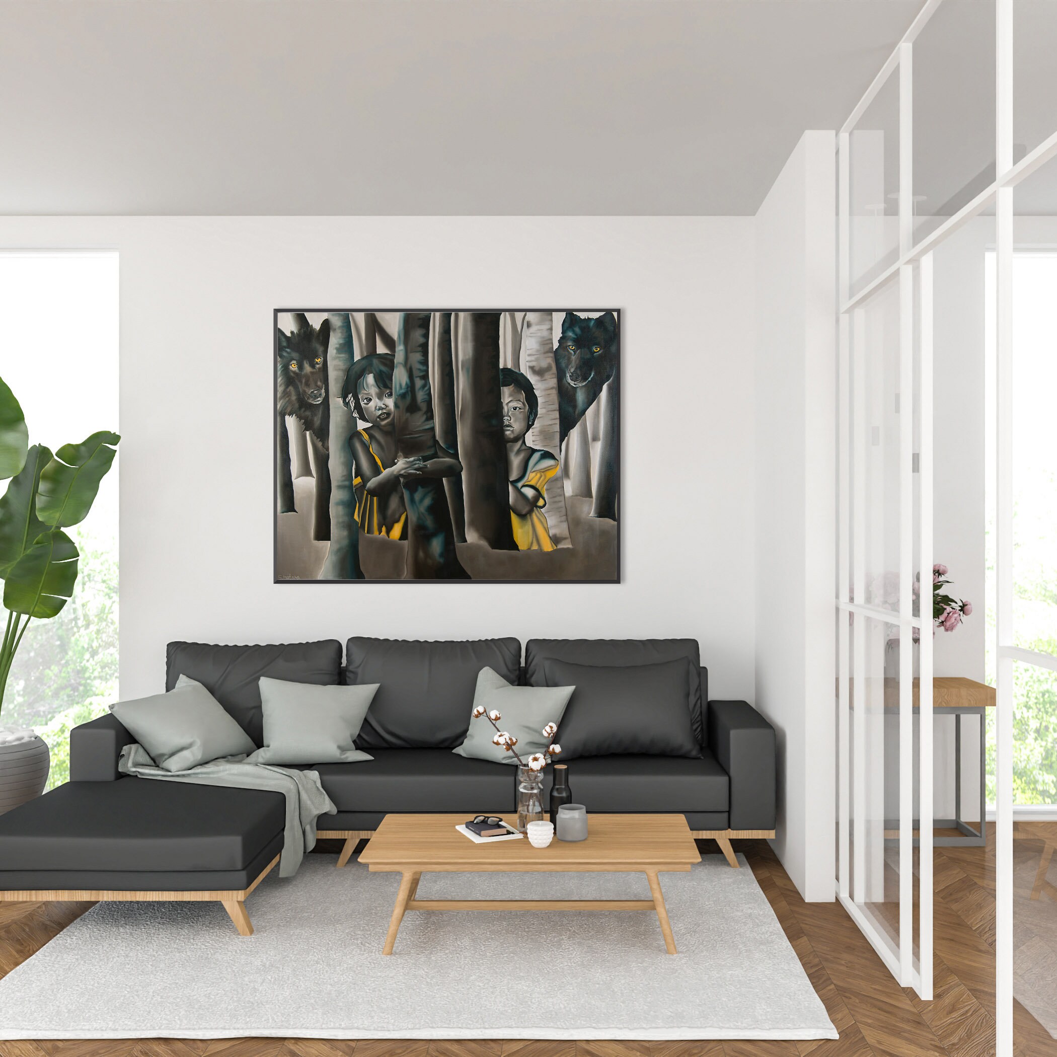 Oil painting large/small/medium print on canvas living room | Etsy