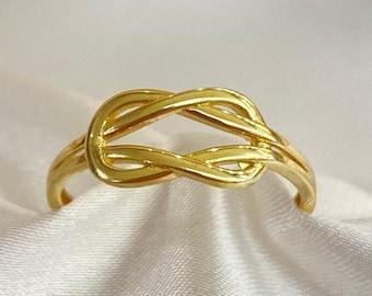 Knot of Hercules Gold Ring | 14K Yellow Gold Ring | Handmade Jewelry | Greek Symbol Ring | Gift for Her | Mother's Day Gift