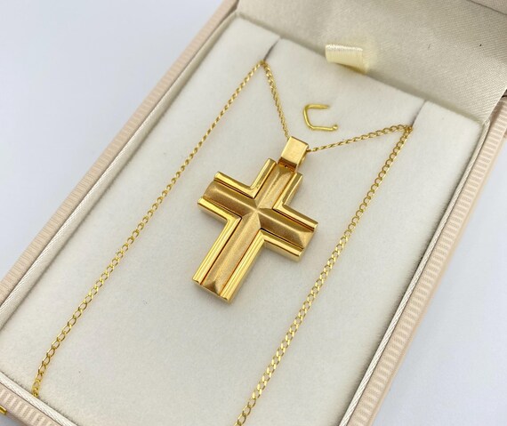 クロス ネックレス |DOVRAN 14K ソリッドイエローゴールド 信仰 十字架ネックレス ローズフラワーペンダント レディース 14Kゴールド ク 0.14カラット ファッション Jewelry America ソリッド14Kイエロー