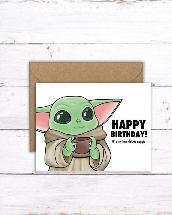 Baby Yoda birthday Card Yoda Best Star Wars Mandalorian Baby | Etsy