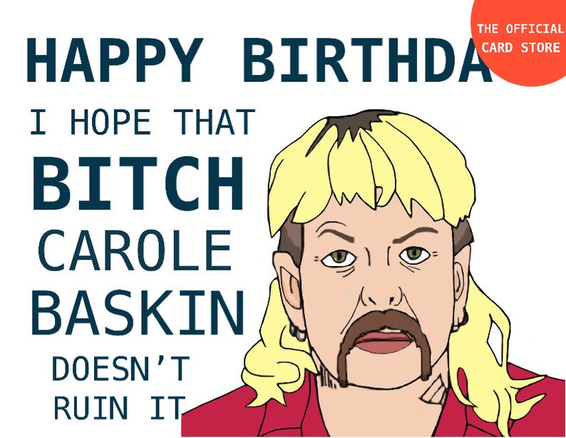 Tiger King Joe Exotic Birthday card Joe Exotic Card Birthday Etsy