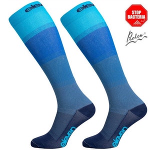 Compression socks ELEVEN MONO for Men & Women, Anti DVT Flight Travel Stockings, Varicose Veins, Blood Circulation, Running, Crossfit etc