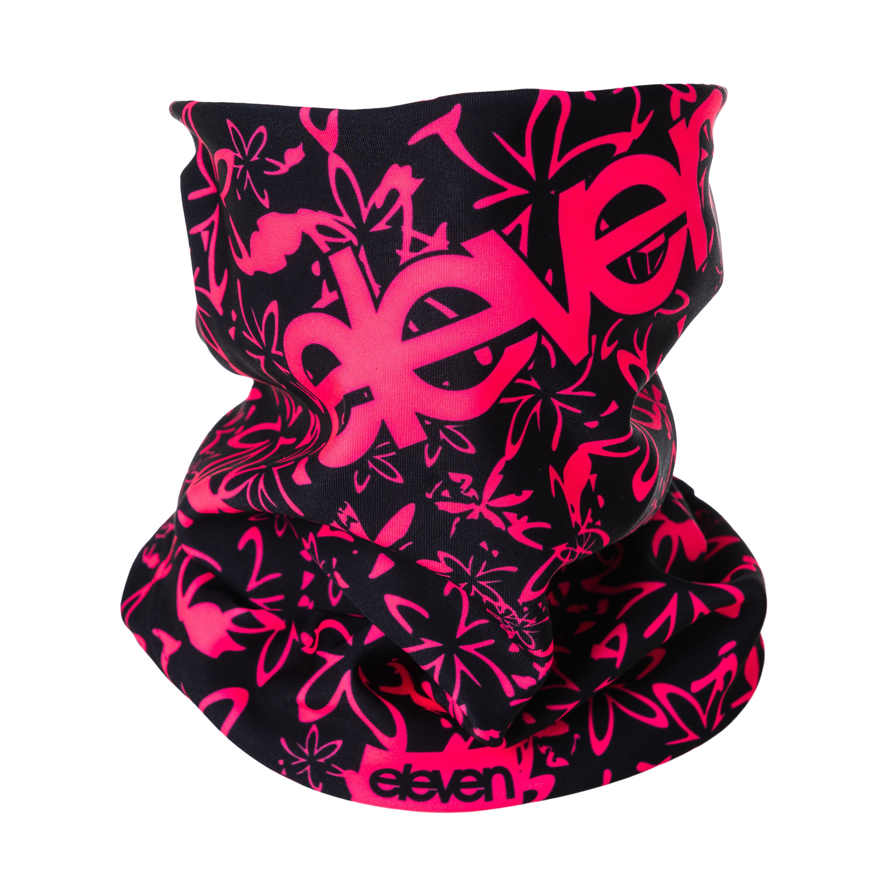 Orange & White Waves Breathable Washable Neck Gaiter at