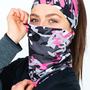 tubus ELEVEN Camo 02 Universal Neck Gaiter, universal scarf, face mask, beanie, Dust Shield, Bandana, Head Band, Neck Warmer, Scarf Mask,