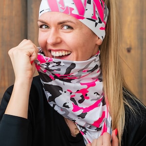 tubus ELEVEN Camo 01 Neck Gaiter, universal scarf, face mask, beanie, Dust Shield, Bandana, Head Band, Neck Warmer, Scarf Mask,