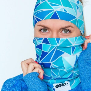 Winter Warm Neck Warmer ELEVEN Turquoise, Snood, Sports Head Wrap, Universal, Neck Gaiter, Neck scarf gift, washable reusable, Unisex, scarf