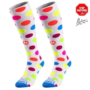 Compression socks ELEVEN DOTS for Men & Women, Anti DVT Flight Travel Stockings, Varicose Veins, Blood Circulation, Running, Crossfit etc