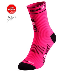 3/4 Kompression Socken ELEVEN Suuri pink für Männer&Frauen I Laufen I Anti TVT Flug Reise Strümpfe I Krampfadern I Antimikrobielles Silber