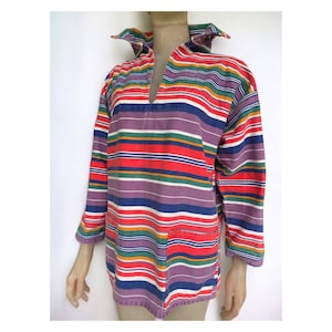 「Cornish smocks」の襟付きストライプ柄スモック（サイズ UK 12）