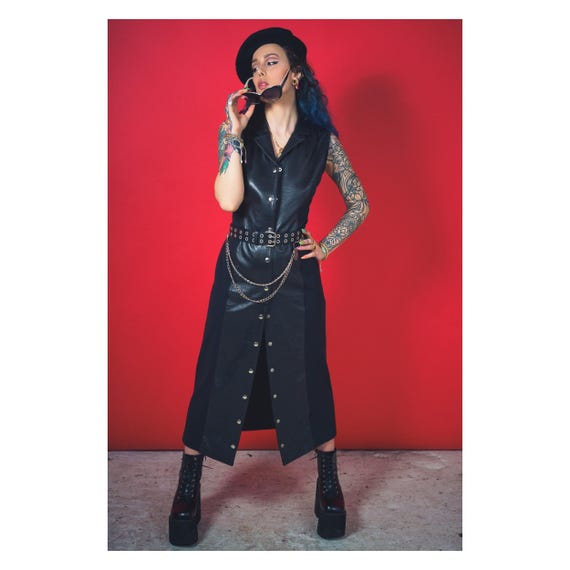 Collectible and Rarely Available Helen Storey Leather Maxi Dress VGC Size  UK 8/10 - Etsy