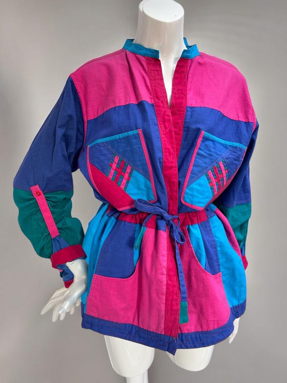 Vibrant Vintage Reversible Cotton Jacket That Turns in to