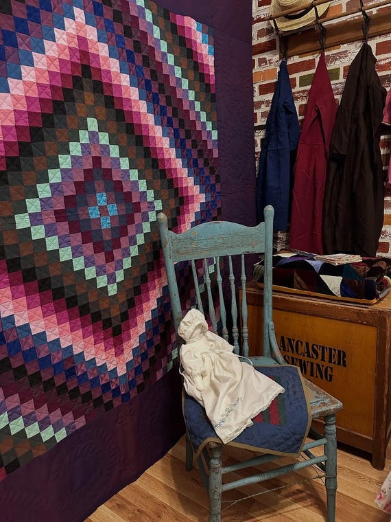 Antique Amish Young Girls Green Wool Cape or Cloa… - image 5