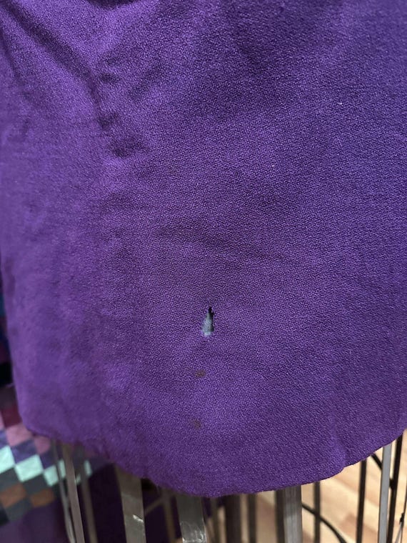 Antique Amish Girls Purple & Navy Wool Cape or Cl… - image 7