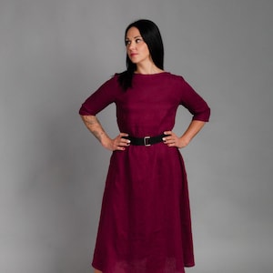 chinese dress ladies Solid Maxi Dress Style 3374 without pockets in Marsala or Mocha  Skirtz &  Co