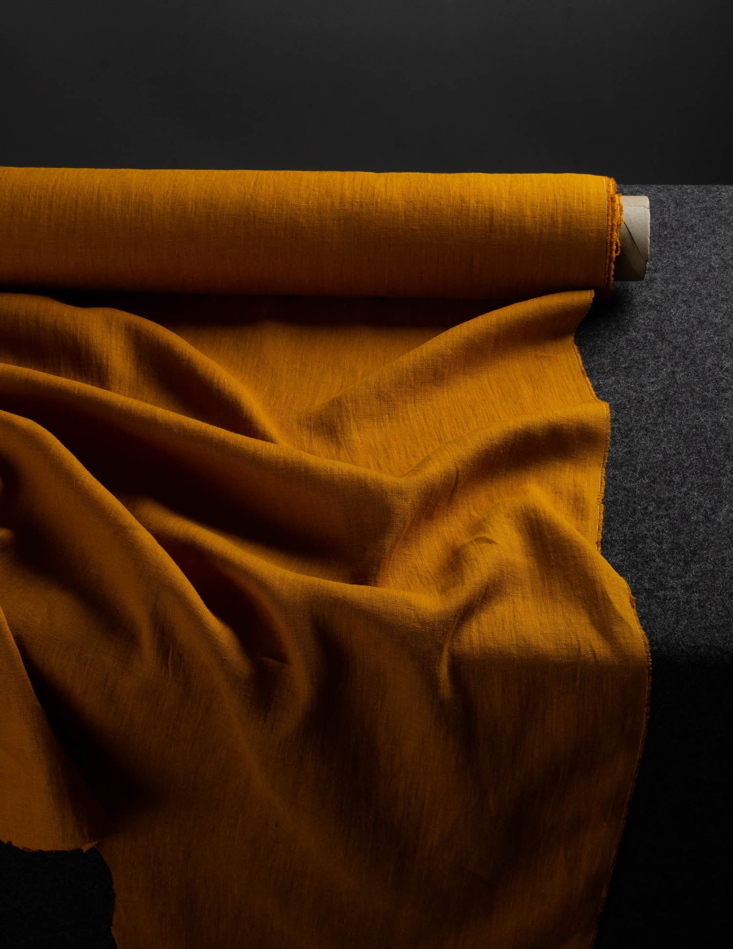 Mustard Medium Weight Linen Fabric main image 0