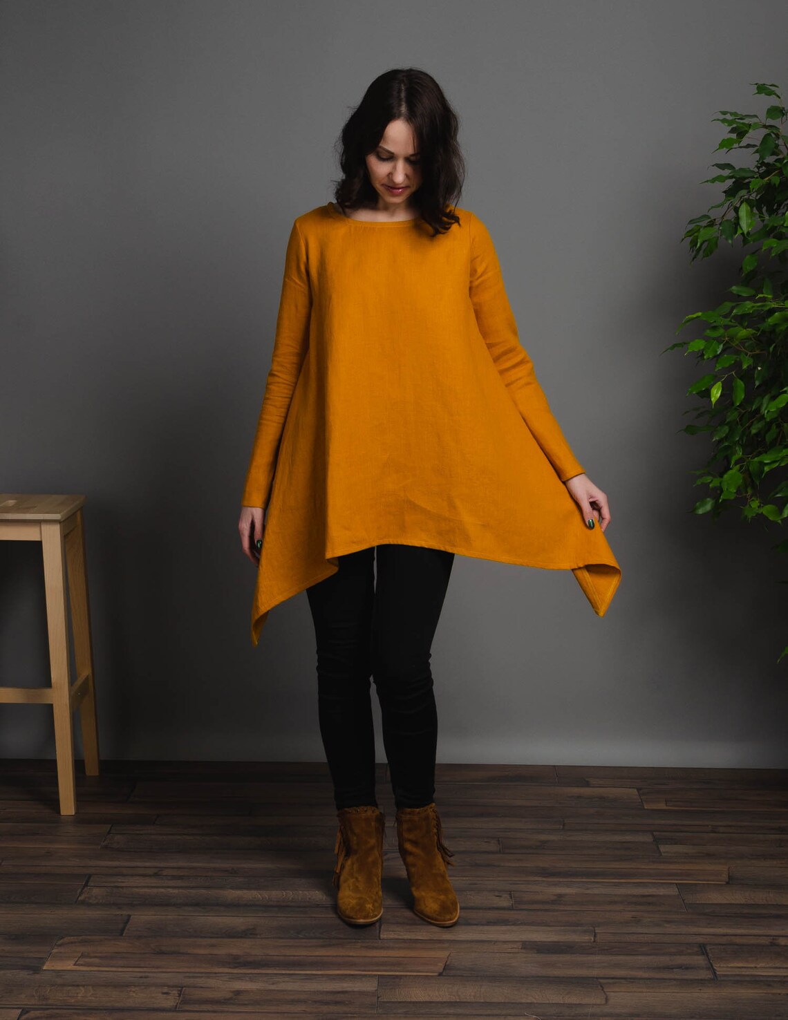 Tunic in Mustard main image 1