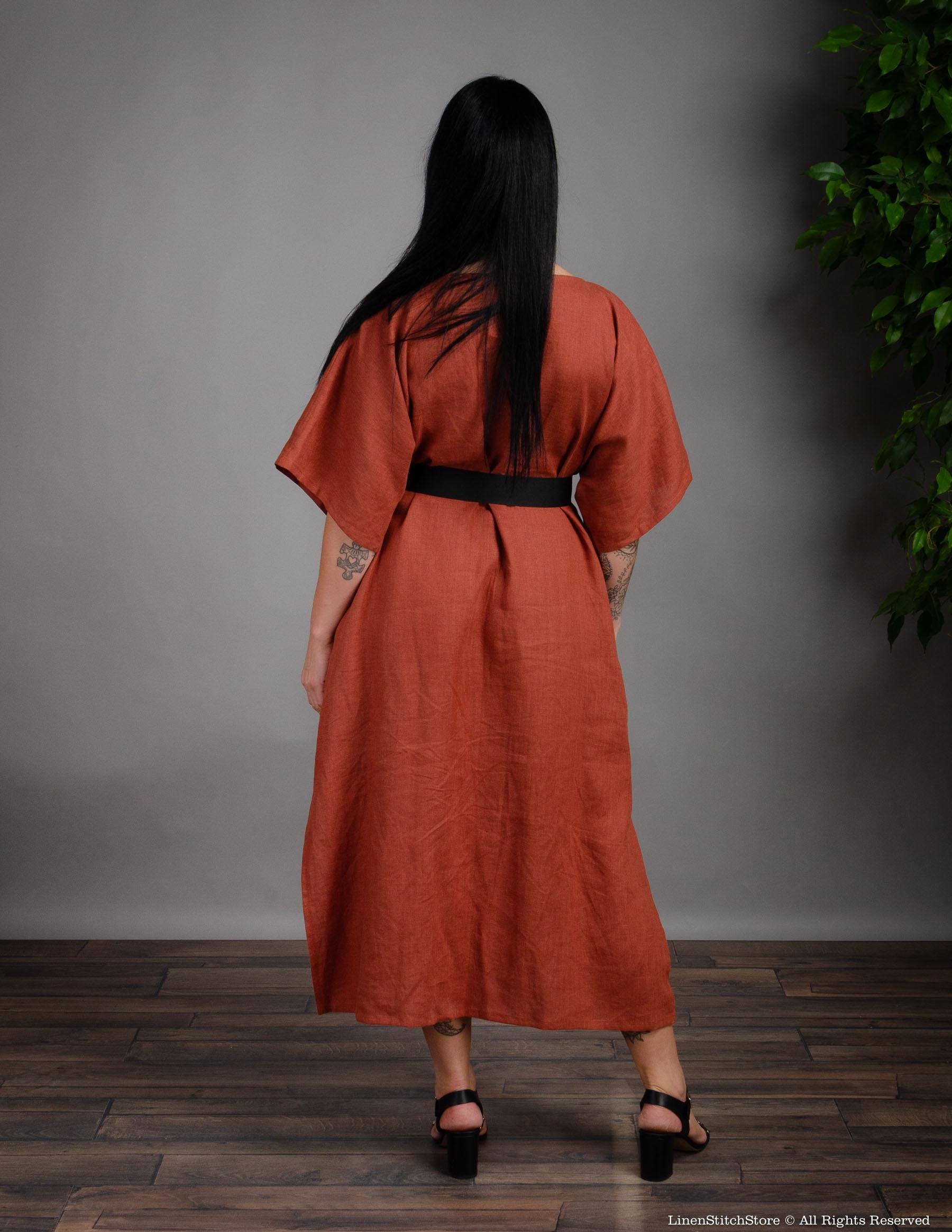 brown kimono dress Sahara Premium Kimono & Dress Set - Dark Brown
