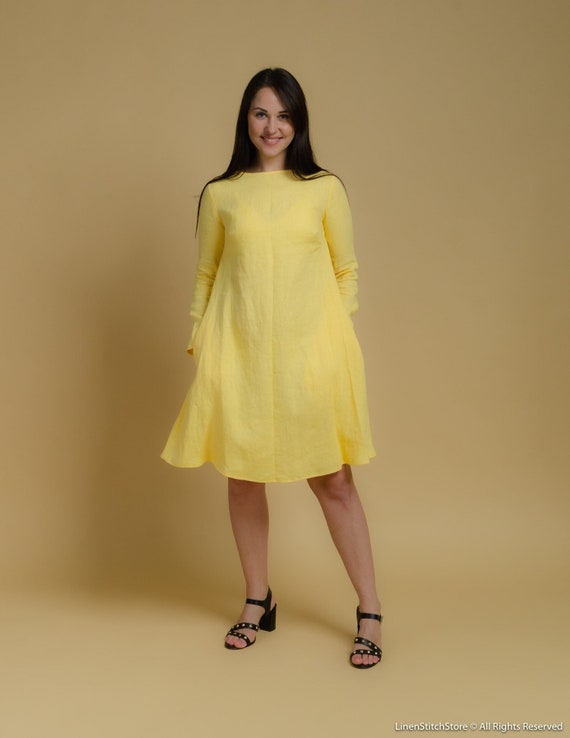 slim fit dress slacks Monni Yellow Maxi Dress - US 14