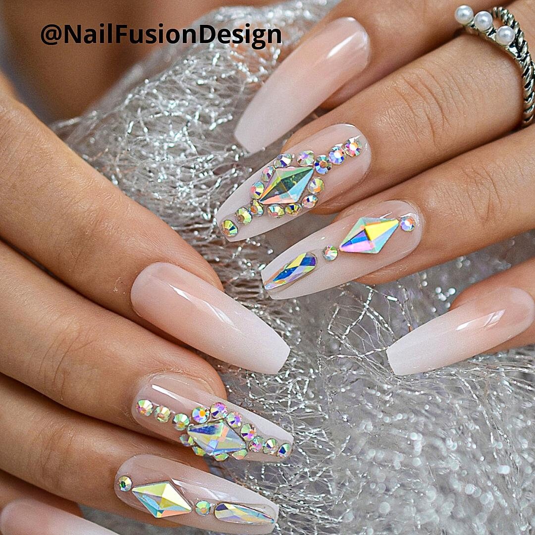 Luxury French Tip Coffin Press On Nails Coffin Nails Etsy Luxury French Tip Coffin Press On Nails Coffin Nails Etsy