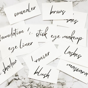 Étiquettes de maquillage