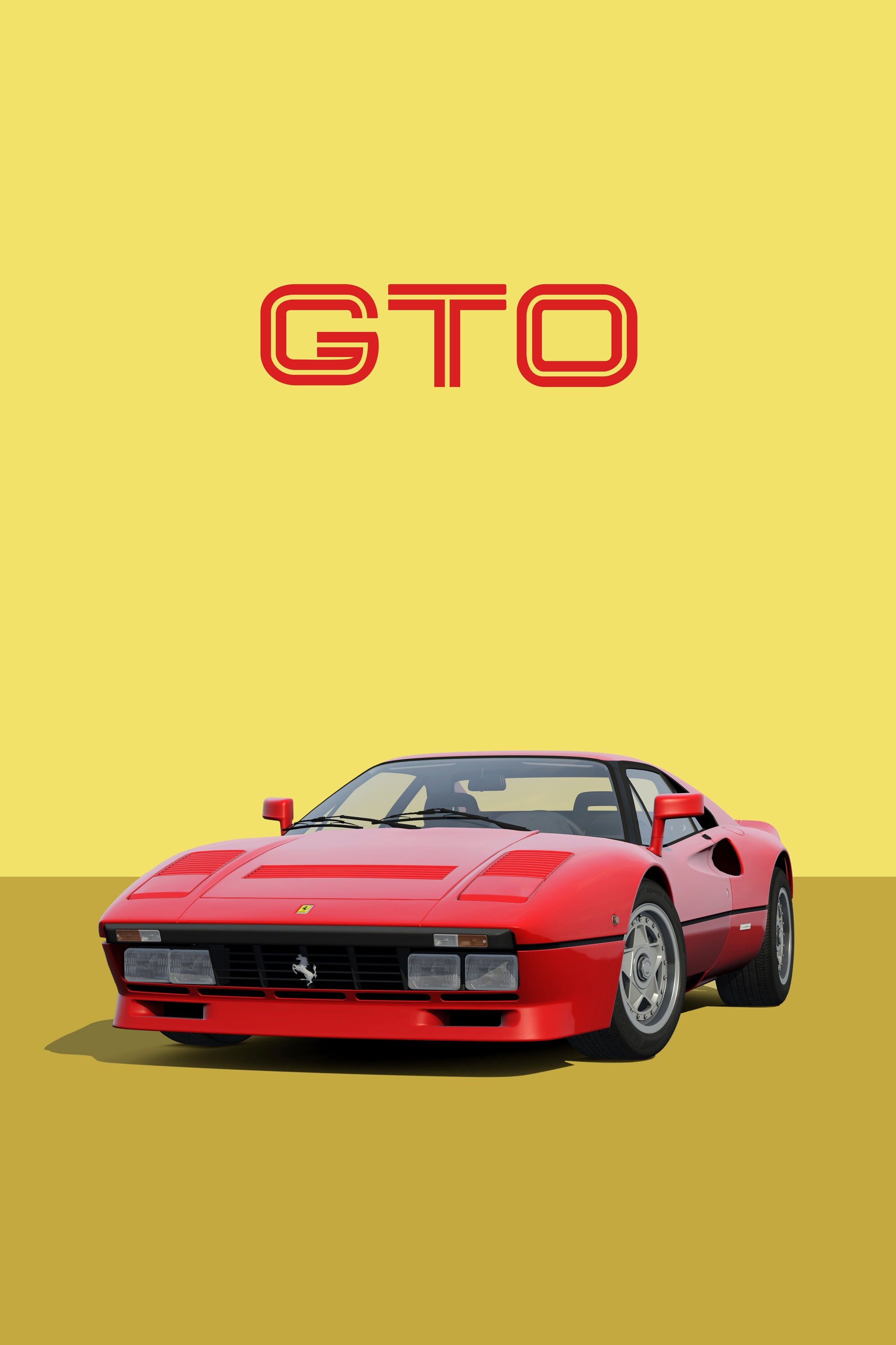 激レア★Ferrariフェラーリ 288GTO★ ポスターアート ★BRUCE★ 激レア☆Ferrariフェラーリ 288GTO☆ ポスターアート ☆BRUCE MILLER☆