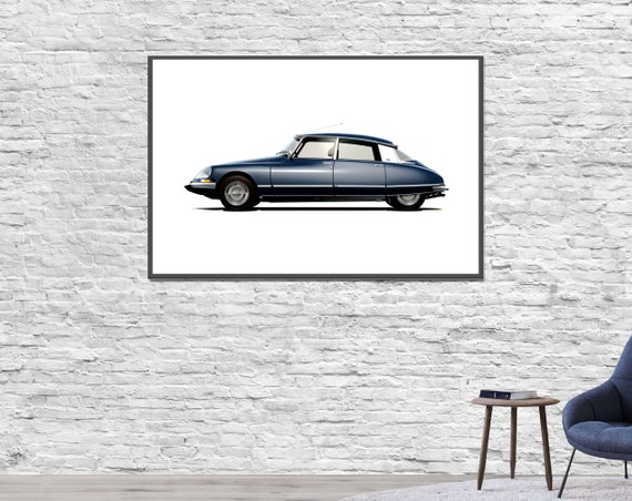 Citroën DS 23. Digital Poster. Gift for Man. Car Posters for Boys