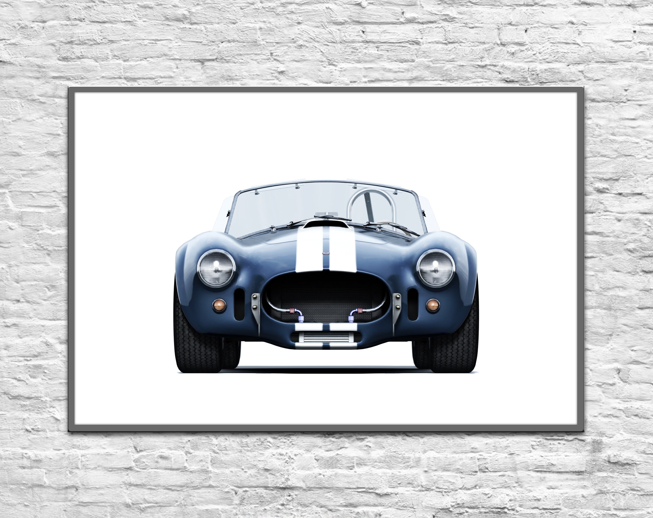 thumbnail image 2 of 1965 Ford AC Shelby 427 Cobra Vintage Car Poster – 24x36 High Res, 9mil Paper 2 of 6