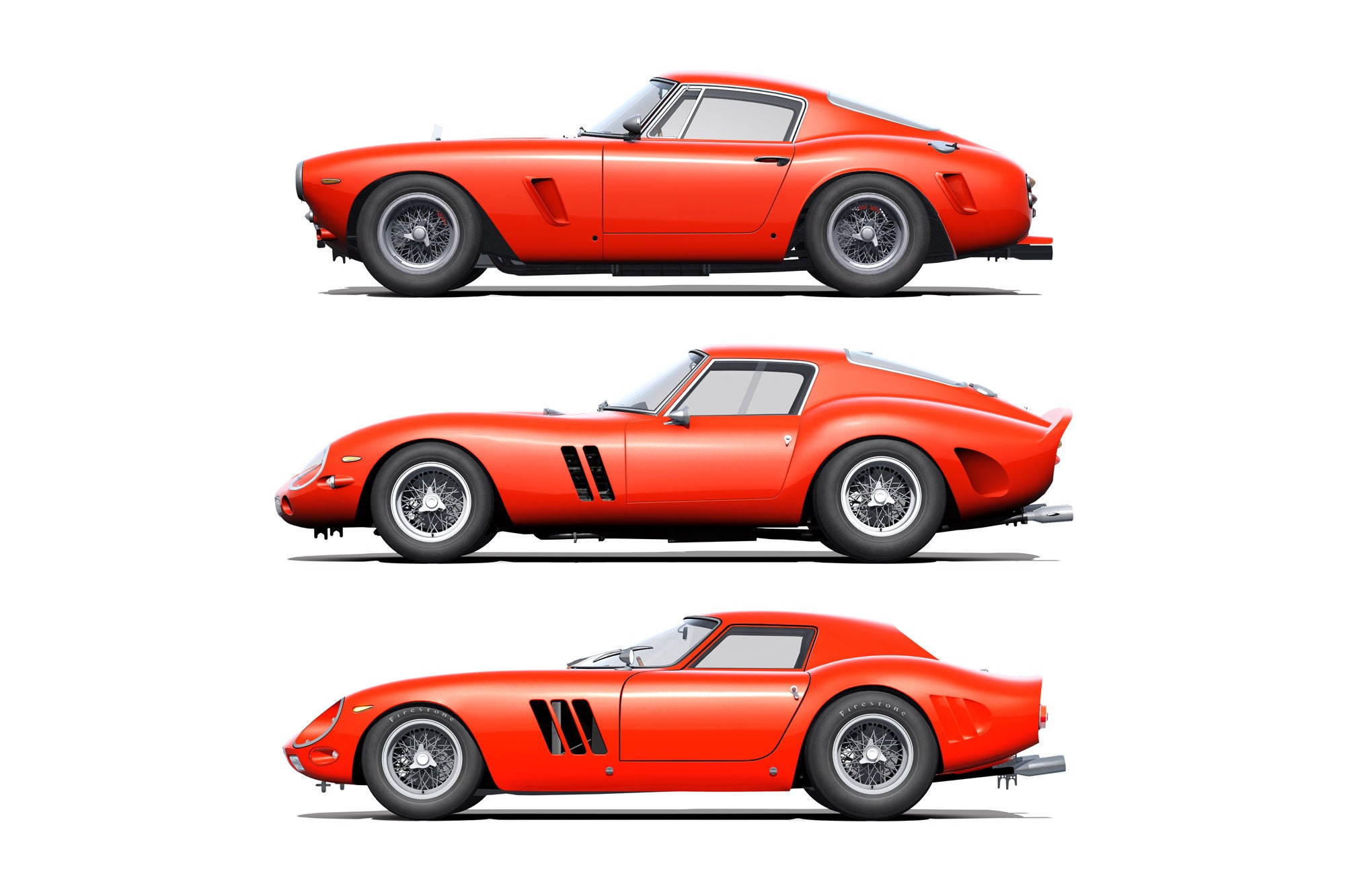 Ferrari 250 GTO. Digital Poster. Gift for Man. Car Posters