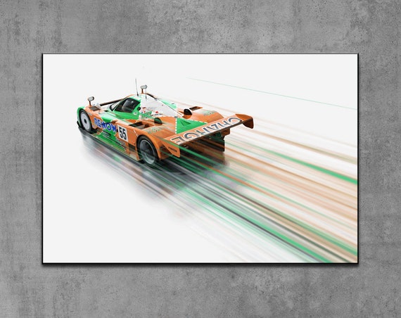 Mazda 787B. Digital Poster. Gift for Man. Car Posters for Boys