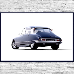 Citroën DS 23. Digital poster. Gift for man. Car posters for boys. Wall art for your son. Car art prints. Vintage car.