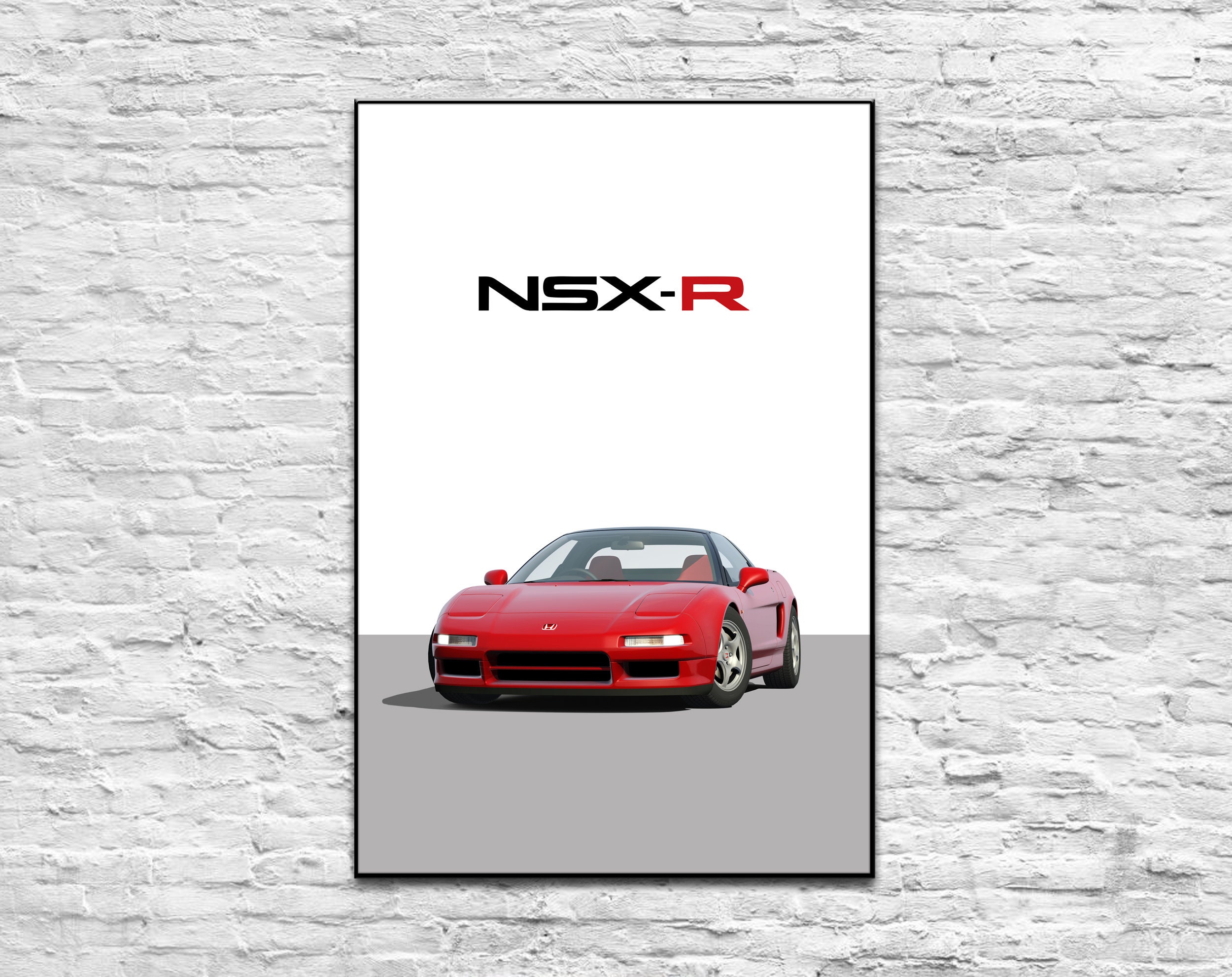 Honda NSX-R Digital Poster Gift for Man Car Posters for Boys Wall