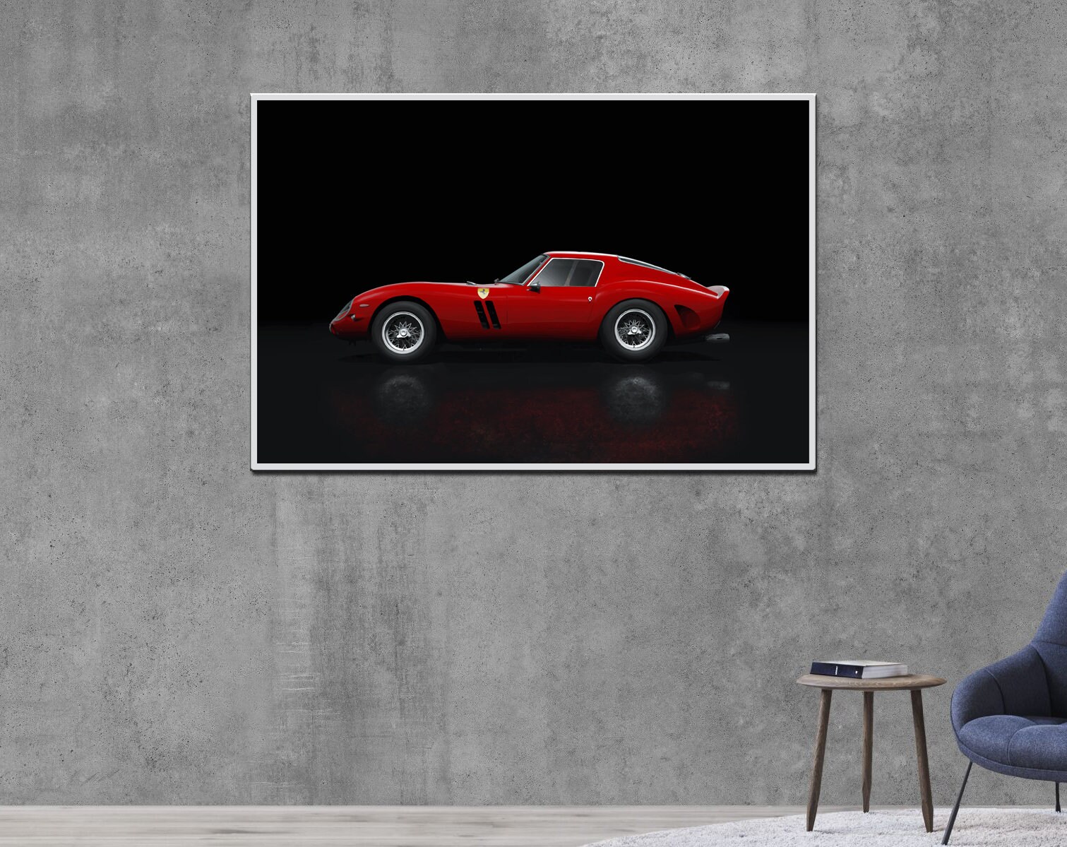 フェラーリ250GTポスター Ferrari 250 GTO. Digital Poster. Gift for Man. Car Posters