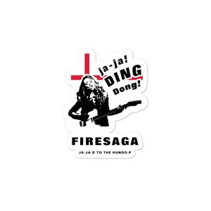 Eurovision Stickers Fire Saga Bubble-Free Sticker Ja Ja Ding Dong Bumper Sticker or Wall