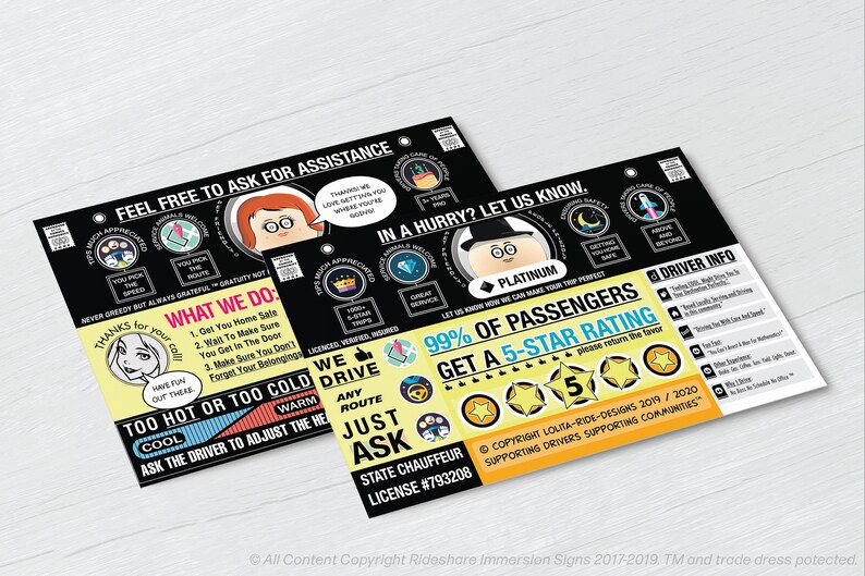 Uber Tip Sign Printable Uber &amp; Lyft Rideshare Sign Improve Uber Ratings ...