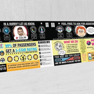 Uber Tip Sign Printable Uber &amp; Lyft Rideshare Sign Improve Uber Ratings ...