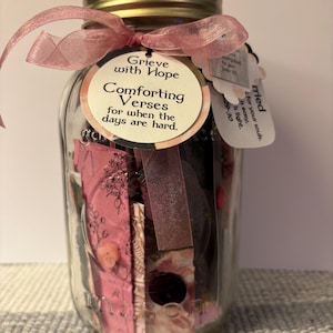 Grief Scripture Jar: Sympathy Gift for Loss, Comfort & Encouragement and hope.