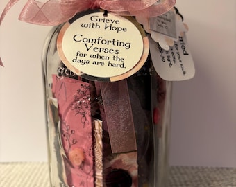 Grief Scripture Jar: Sympathy Gift for Loss, Comfort & Encouragement and hope.