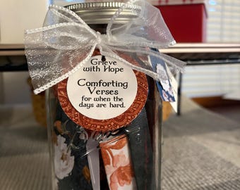 Grief Scripture Jar: Comforting Bible Verses, Sympathy Gift