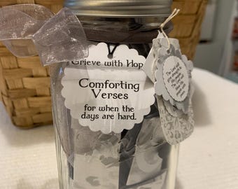 Grief Scripture Jar: Comforting Bible Verses, Sympathy Gift