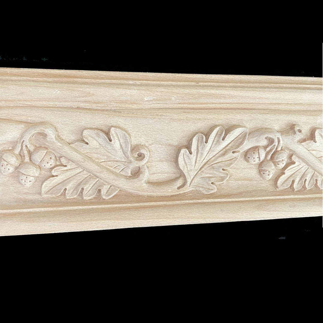 MLD05 Handcarved Grapes Relief Carved Acorn Molding Decorative