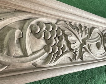 MLD-01: 手彫りのブドウの葉のレリーフ彫刻ブドウの葉の成形品装飾的な