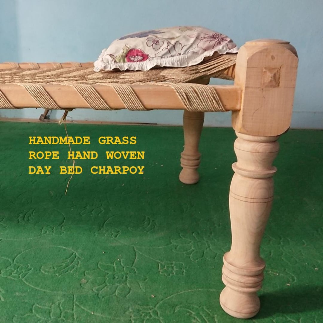 FRN-01: Handmade Natural Beechwood Indian Charpoy | Cot | Traditional ...