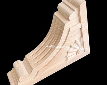 CBL-29: Handgeschnitzte Mission Style Konsole | Dekoratives Möbelelement | Jubilee Korbel Millwork Selbsttragende französische Halterung